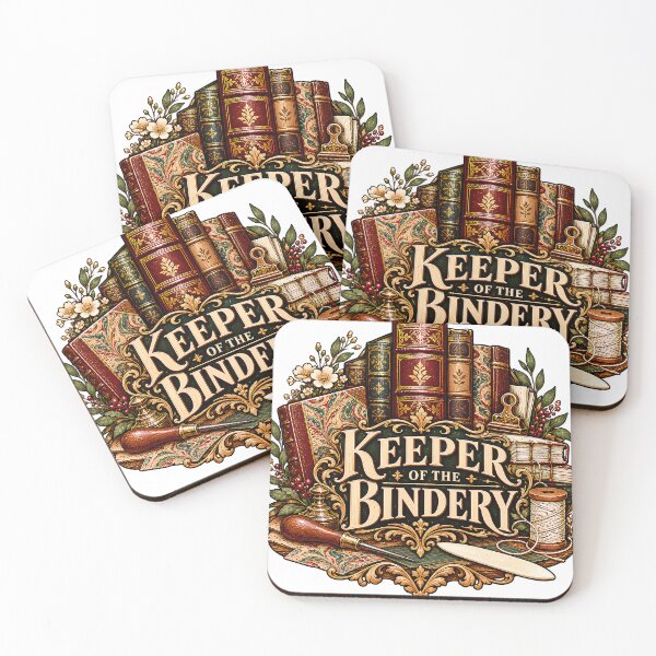 Item preview, Vintage Keeper of the Bindery Book Arts designed and sold by MysticCanvasAi.