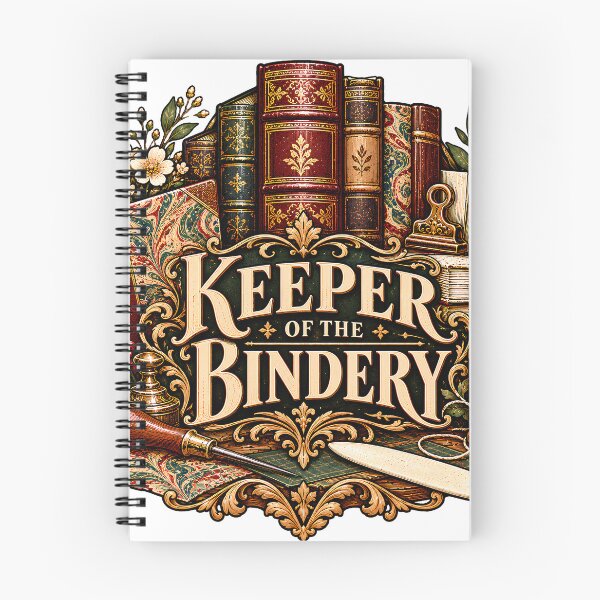 Item preview, Vintage Keeper of the Bindery Book Arts designed and sold by MysticCanvasAi.