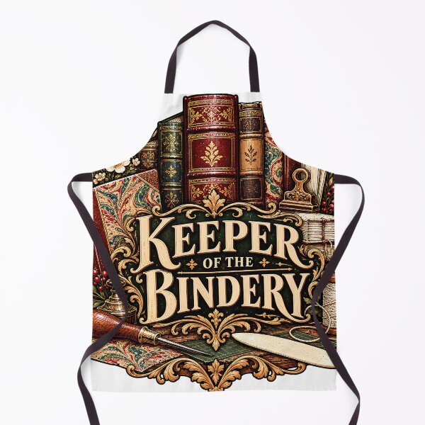 Item preview, Vintage Keeper of the Bindery Book Arts designed and sold by MysticCanvasAi.