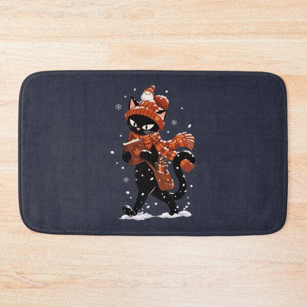 Item preview, Black Cat Reading Book Lover Cozy Winter Christmas Gift  designed and sold by Artycom.