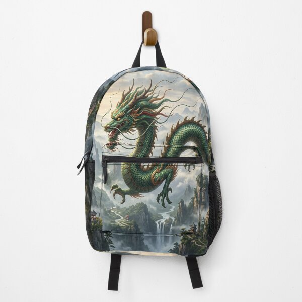Item preview, Chinese dragon flying over mountains. designed and sold by Solomon-Ent-144.