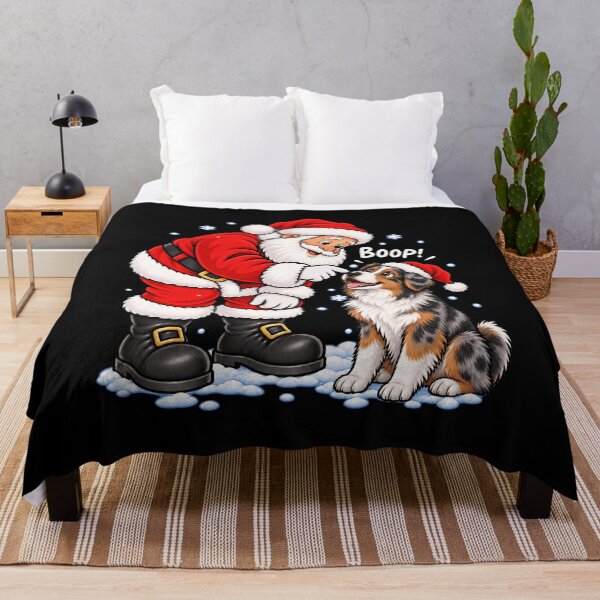 Item preview, Funny Australian Shepherd Dog Santa Boop Merry Chirstmas Mom Dad designed and sold by rafaeltto.