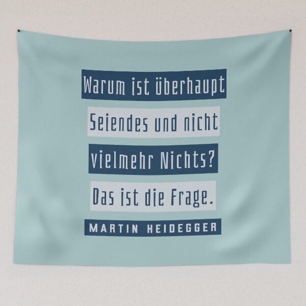 Item preview, Martin Heidegger quote: Warum ist überhaupt Seiendes und nicht vielmehr Nichts? Das ist die Frage. designed and sold by artbleed.