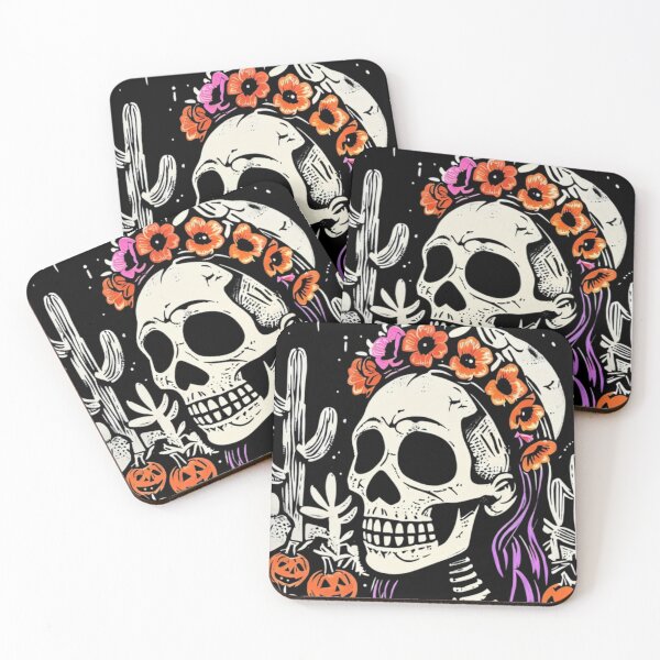Item preview, Vintage Mexican-Inspired Skull Art with a Spooky Twist – Colorful Floral Skeleton, Retro Halloween Vibes and Day of the Dead Style. designed and sold by SaraSumi.