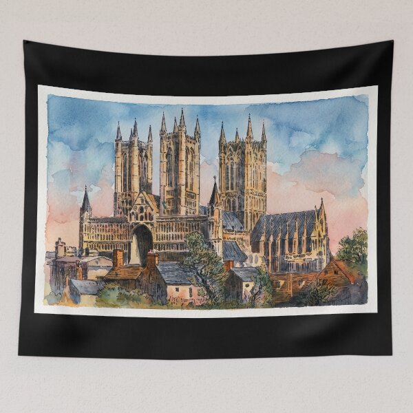 Item preview, Lincoln Cathedral Watercolour Art designed and sold by ArtworkNorth.