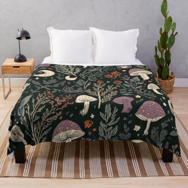 Item preview, Witchy Mushroom & Herbs Pattern designed and sold by shamiloff.