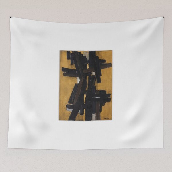 Item preview, Pierre Soulages art - Pierre Soulages artist - Pierre Soulages painting - Pierre Soulages abstract art - Pierre Soulages black painting designed and sold by Rohyadalim.