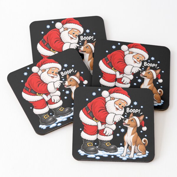 Item preview, Funny Basenji Dog Santa Boop Merry Chirstmas Mom Dad designed and sold by rafaeltto.