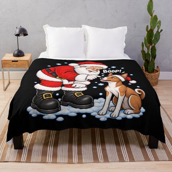Item preview, Funny Basenji Dog Santa Boop Merry Chirstmas Mom Dad designed and sold by rafaeltto.