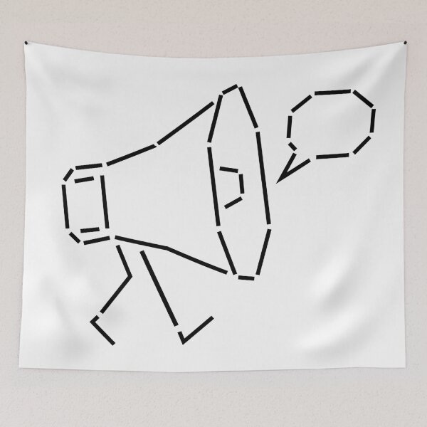 Item preview, Speak Up – Geometric Megaphone Line Art designed and sold by matybrak.