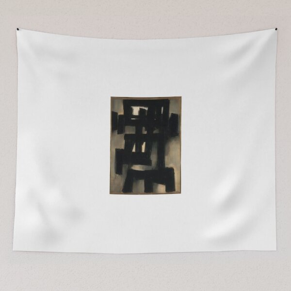 Item preview, Pierre Soulages art - Pierre Soulages artist - Pierre Soulages painting - Pierre Soulages abstract art - Pierre Soulages black painting designed and sold by Rohyadalim.