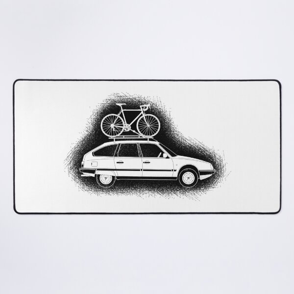 Item preview, Retro Fastback Car with Bicycle on Roof designed and sold by RICAMTP.