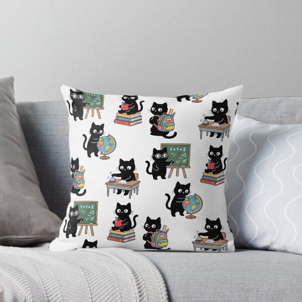 Item preview, Teacher Black Cat Educator School Pattern designed and sold by Quotes 2021.