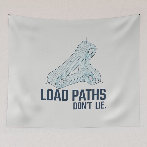 Item preview, Load Paths Don't Lie Mechanical Engineering Stress Analysis Design designed and sold by Amr Darwish Graphic designer.
