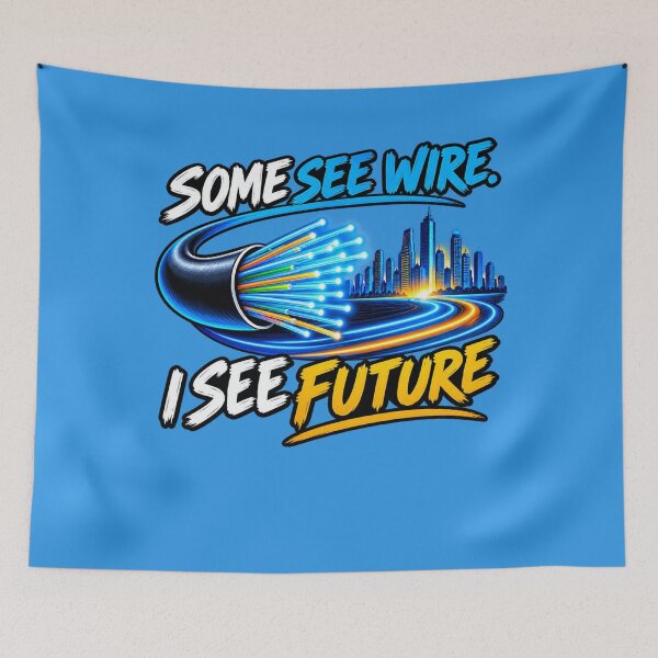 Item preview, Some See Wire, I See Future designed and sold by FiberatWorkTechs.