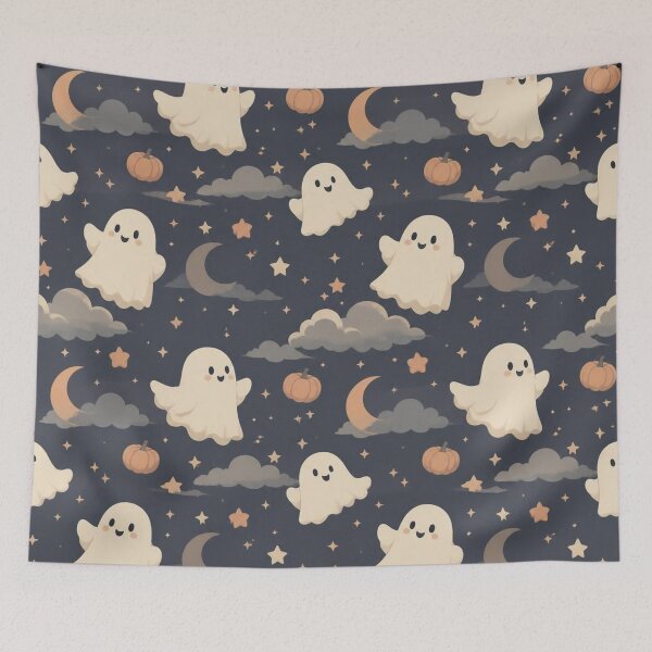 Item preview, Cute Floating Ghost Pattern designed and sold by shamiloff.