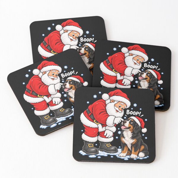 Item preview, Funny Bernese Mountain Dog Santa Boop Merry Chirstmas Mom Dad designed and sold by rafaeltto.