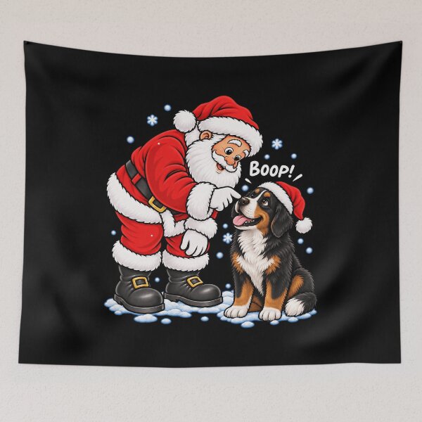 Item preview, Funny Bernese Mountain Dog Santa Boop Merry Chirstmas Mom Dad designed and sold by rafaeltto.