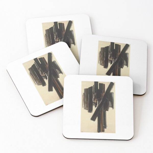 Item preview, Pierre Soulages art - Pierre Soulages artist - Pierre Soulages painting - Pierre Soulages abstract art - Pierre Soulages black painting designed and sold by Rohyadalim.