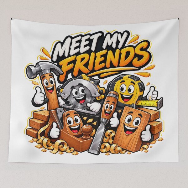 Item preview, Cute Cartoon Woodworking Tools designed and sold by Mark-MF.