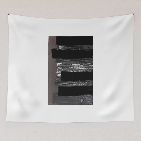 Item preview, Pierre Soulages art - Pierre Soulages artist - Pierre Soulages painting - Pierre Soulages abstract art - Pierre Soulages black painting designed and sold by Rohyadalim.