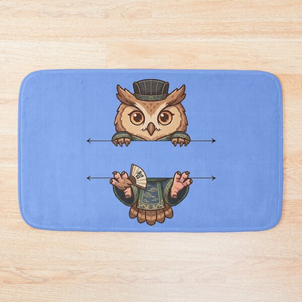 Item preview, Wise Scholar Owl Peeking - Cute Chinese Sage Owl designed and sold by PetalsPaws.