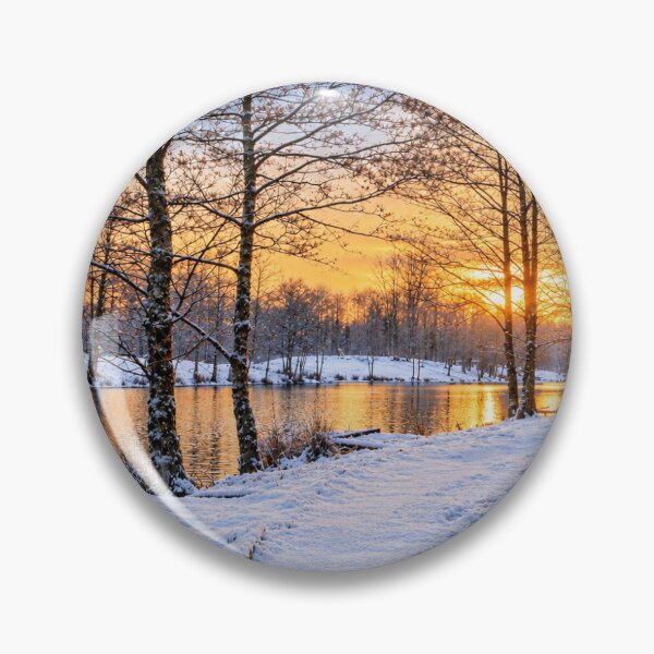 Item preview, Estanque nevado de Treos al atardecer. designed and sold by Jinxyboy1908.