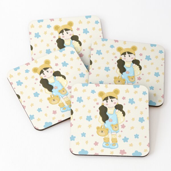 Item preview, Cute girl and duckling sticker  designed and sold by Jelly Studio.