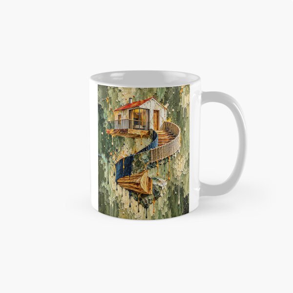 Item preview, Floating Impasto House Spiral HTFM Digital Wall Art designed and sold by HardToFindMerchandise.