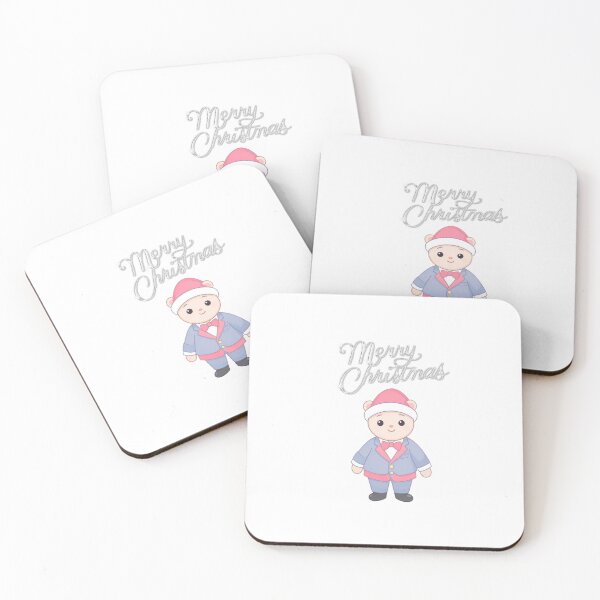 Item preview, Cute Christmas Bear with Merry Christmas Lettering designed and sold by Inka Moon Design.