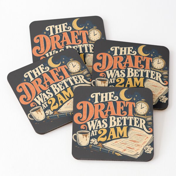Item preview, The Draft Was Better at 2 AM – Funny Night Writer Design designed and sold by Golden Era Studio.