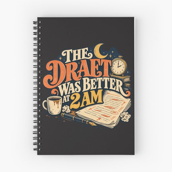 Item preview, The Draft Was Better at 2 AM – Funny Night Writer Design designed and sold by Golden Era Studio.