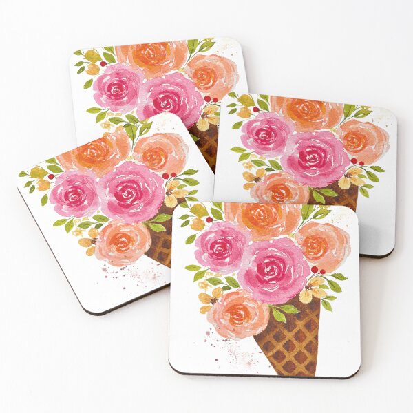 Item preview, Floral Ice Cream Cone designed and sold by The Chic Artist.