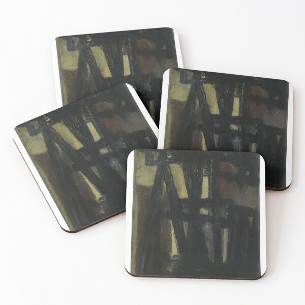 Item preview, Pierre Soulages art - Pierre Soulages artist - Pierre Soulages painting - Pierre Soulages abstract art - Pierre Soulages black painting designed and sold by Rohyadalim.