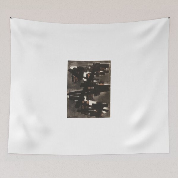 Item preview, Pierre Soulages art - Pierre Soulages artist - Pierre Soulages painting - Pierre Soulages abstract art - Pierre Soulages black painting designed and sold by Rohyadalim.