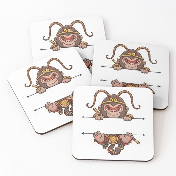 Item preview, Cute Monkey King Blank Banner Sun Wukong Name Frame designed and sold by PetalsPaws.
