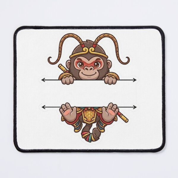 Item preview, Cute Monkey King Blank Banner Sun Wukong Name Frame designed and sold by PetalsPaws.