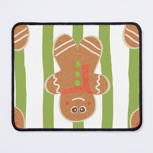 Item preview, Gingerberad man green stripes designed and sold by Anne Londez Studio.