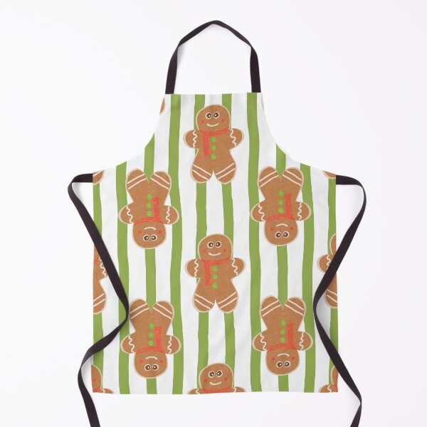 Item preview, Gingerberad man green stripes designed and sold by Anne Londez Studio.