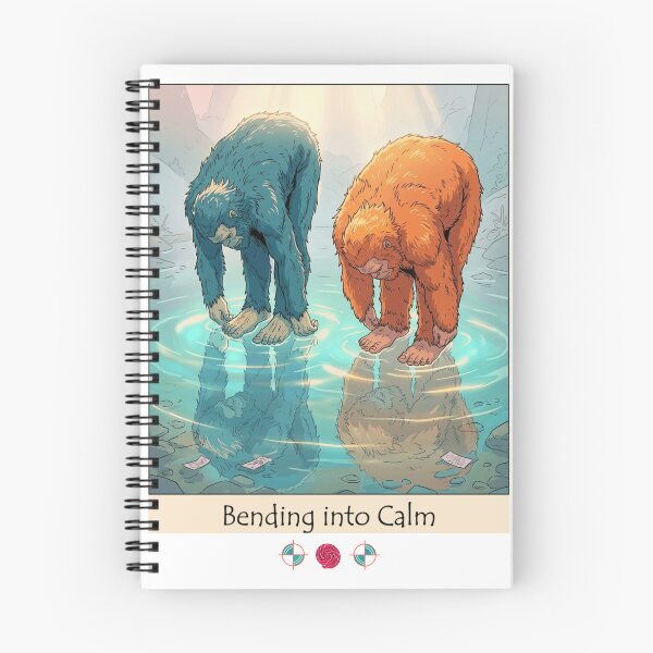 Item preview, Bending into Calm | Bigfoot Standing Forward Bend Mindfulness & Yoga Art designed and sold by Whimsy Trail Co.