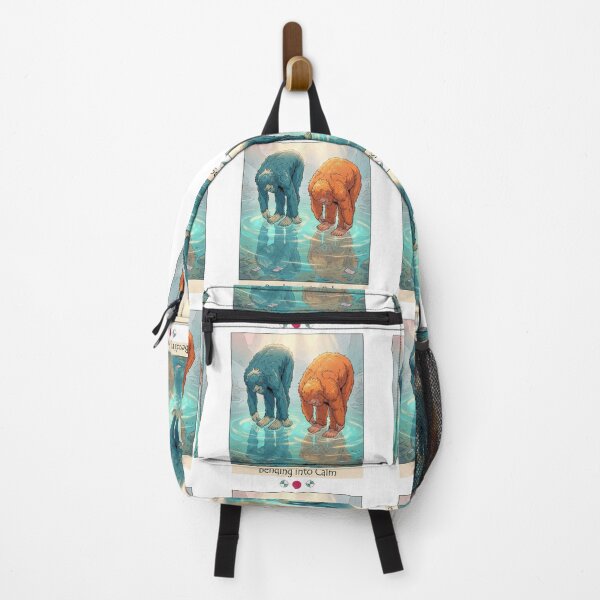 Item preview, Bending into Calm | Bigfoot Standing Forward Bend Mindfulness & Yoga Art designed and sold by Whimsy Trail Co.