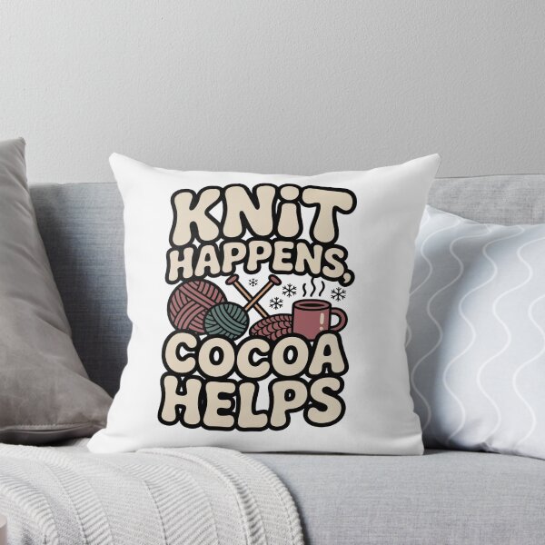 Item preview, KNIT HAPPENS, COCOA HELPS designed and sold by jkrphoto.