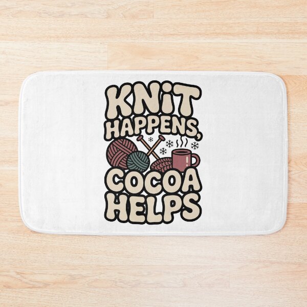Item preview, KNIT HAPPENS, COCOA HELPS designed and sold by jkrphoto.