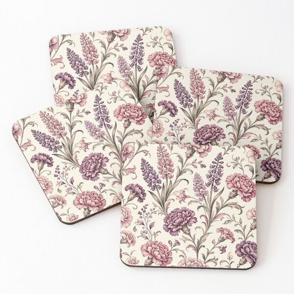 Item preview, Classic Botanical Carnation Flower Pattern | Cottagecore Coquette Aesthetic designed and sold by Dogandesighn.