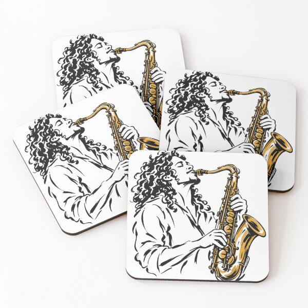 Item preview, Golden Sax Jazz Musician designed and sold by Trends Art Creations .