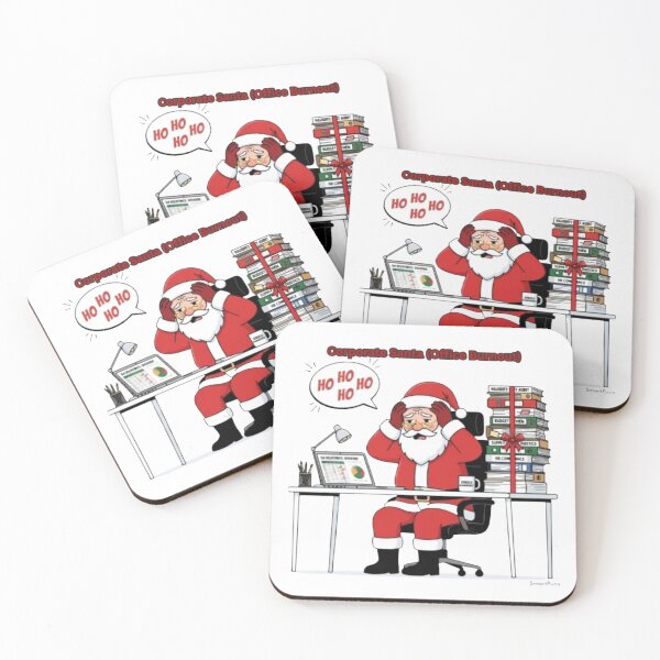 Item preview, Funny Corporate Santa Claus Working From Home Office Burnout designed and sold by SmartPuns.