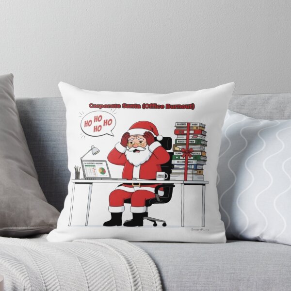 Item preview, Funny Corporate Santa Claus Working From Home Office Burnout designed and sold by SmartPuns.