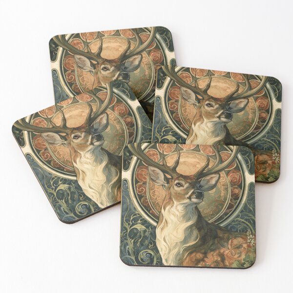 Item preview, Art nouveau deer designed and sold by MendaciousMina.