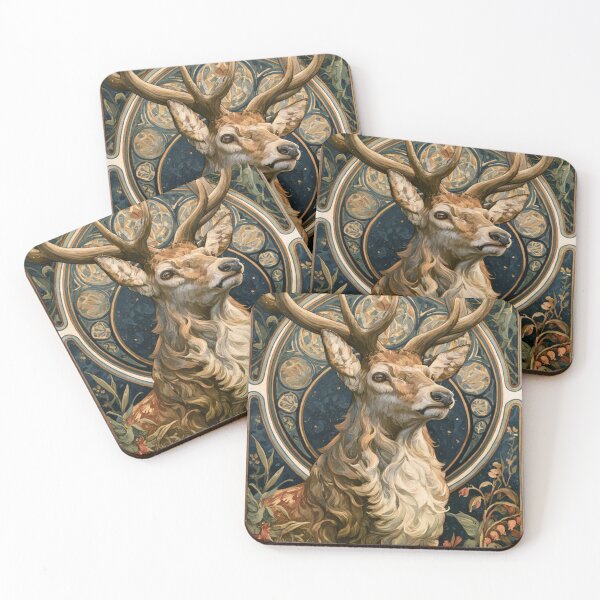 Item preview, Art nouveau deer designed and sold by MendaciousMina.
