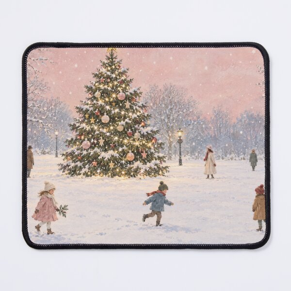Item preview, Magical Christmas Tree in Snowy Winter Park Painting designed and sold by Discount code.